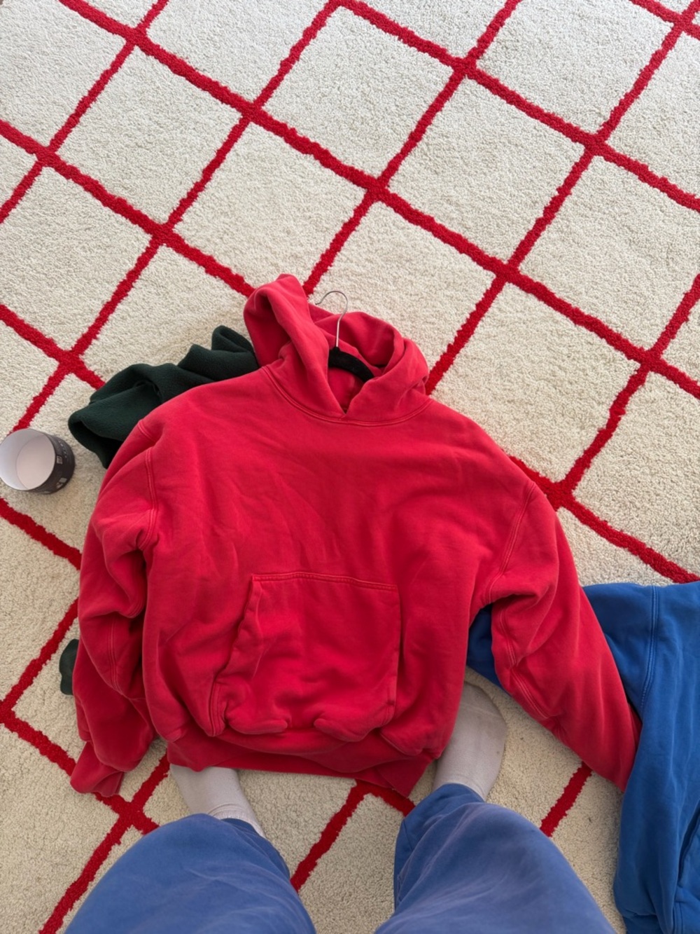 Red YEEZY (YZY) Cropped Hoodie - Collab with GAP
